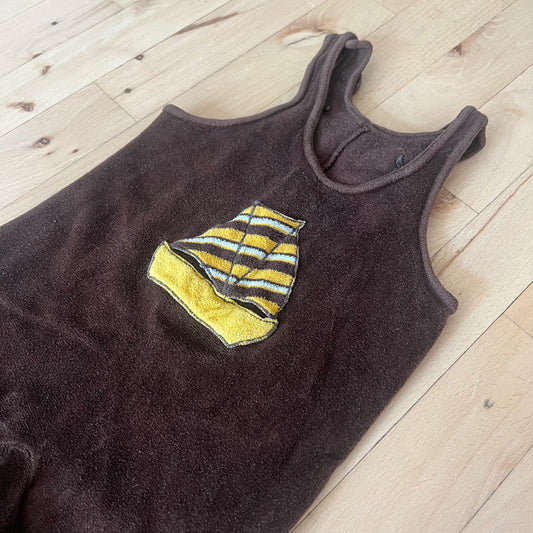 Buksedragt med skib - Vintage - 92