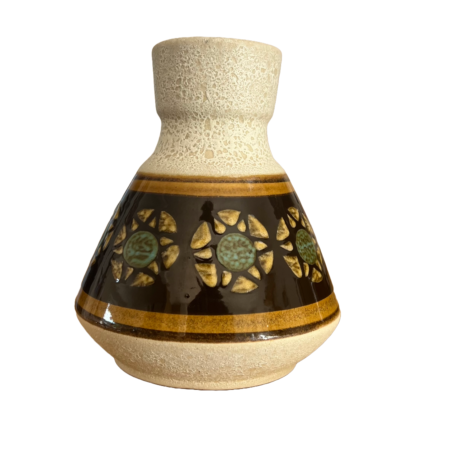 Brun og hvid vase