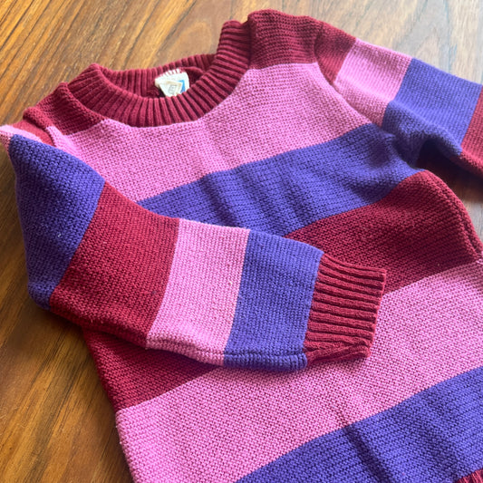 Sweater med striber - Vintage - 98
