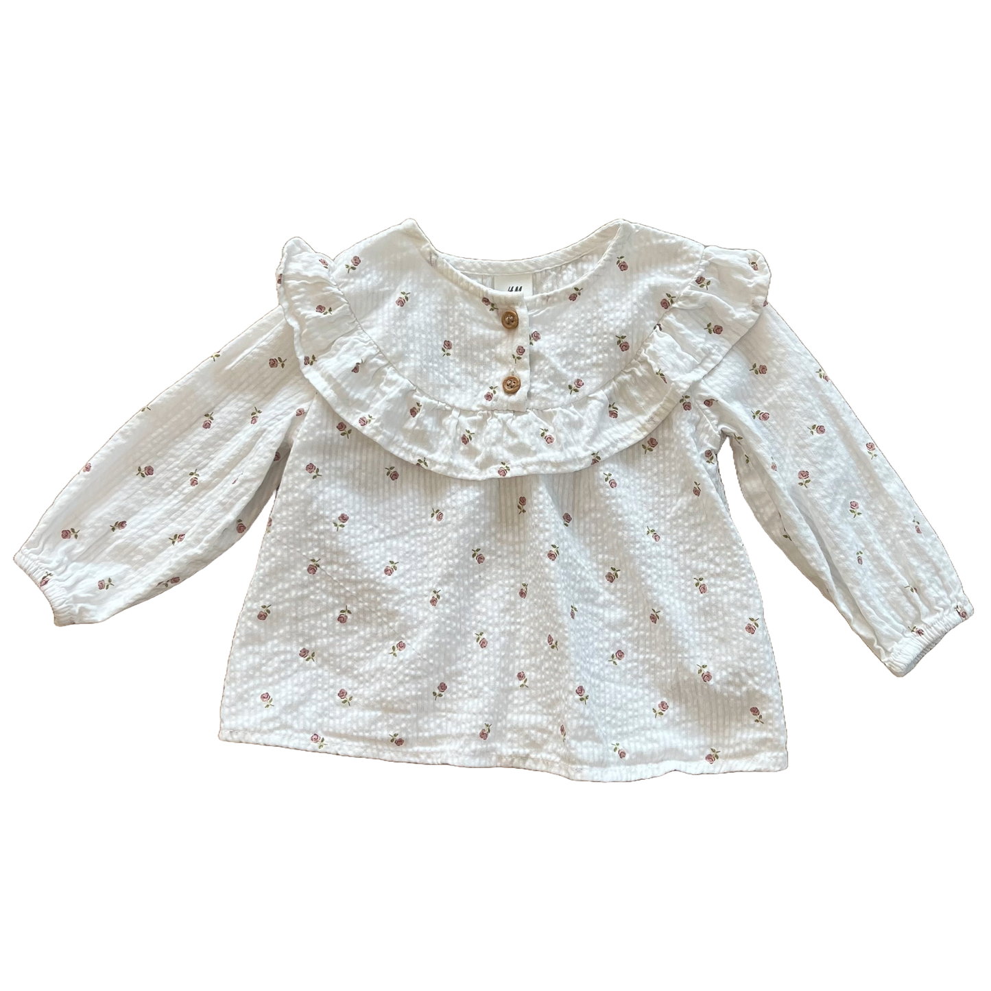 Bluse med flæser - H&M - 68