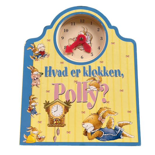 Hvad er klokken Polly - Bog med ur