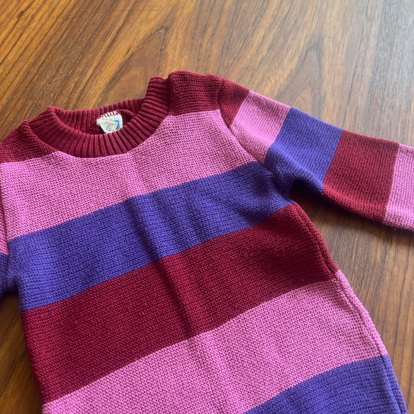 Sweater med striber - Vintage - 98