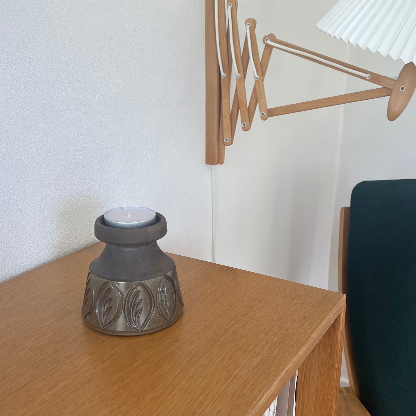 Brun vase/lysestage